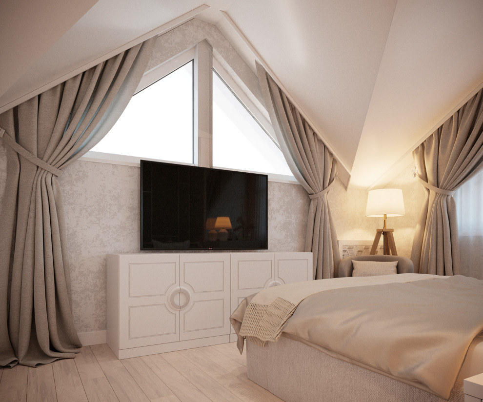 Спальня в нюдовых тонах