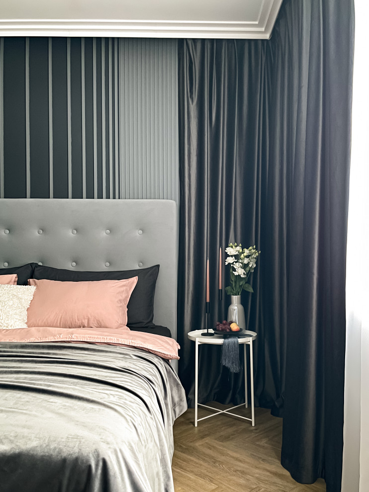 Реализация спальни в проекте трехкомнатной квартиры г. Люберцы ул. Юности