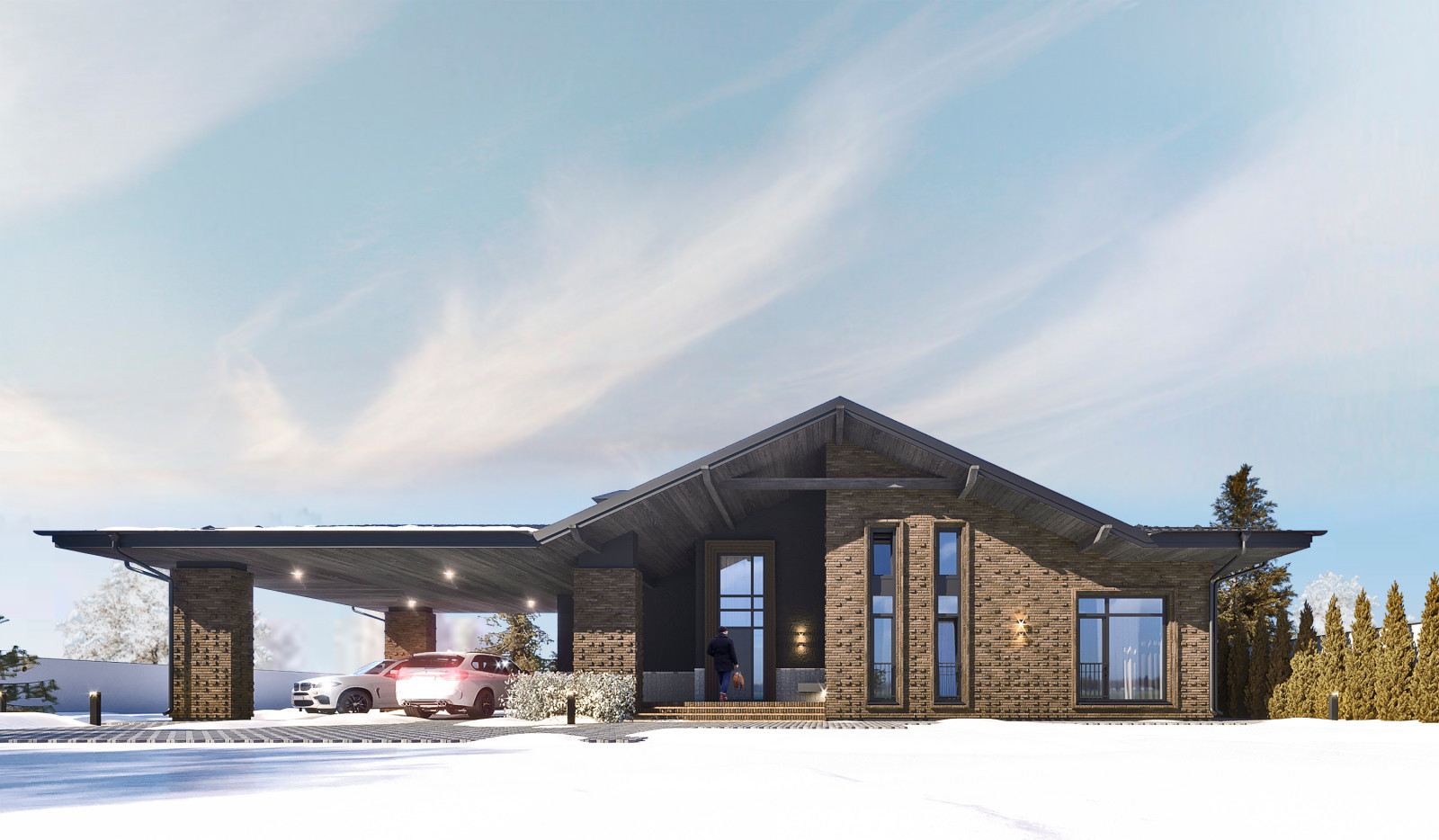 Одноэтажный жилой дом