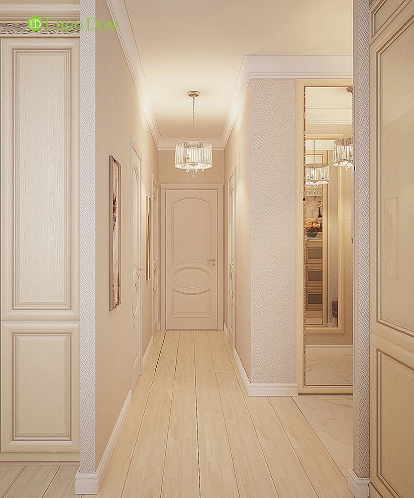 Дизайн трехкомнатной квартиры 81 кв. м в стиле неоклассика. Фото проекта