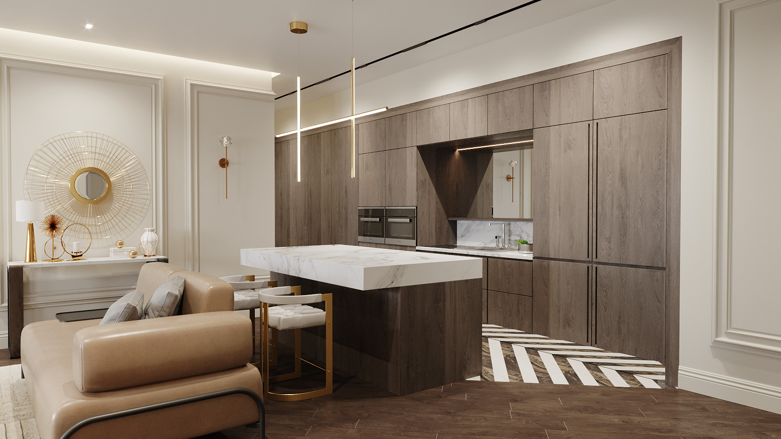 Обложка проекта: Гостиная-студия в современном стиле