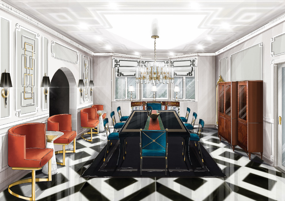 Обложка проекта: Визуализация комнат для проекта американского дизайнера