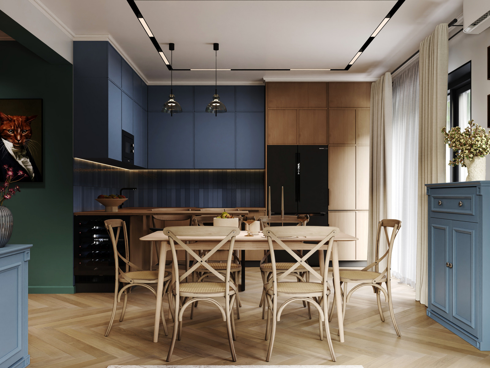 Дизайн-проект кухни-гостиной