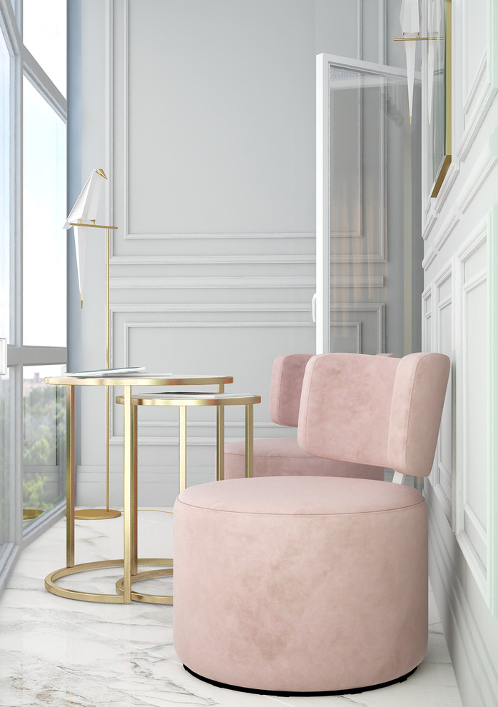 2-ух комнатная квартира в стиле Контемпорари. Лоджия