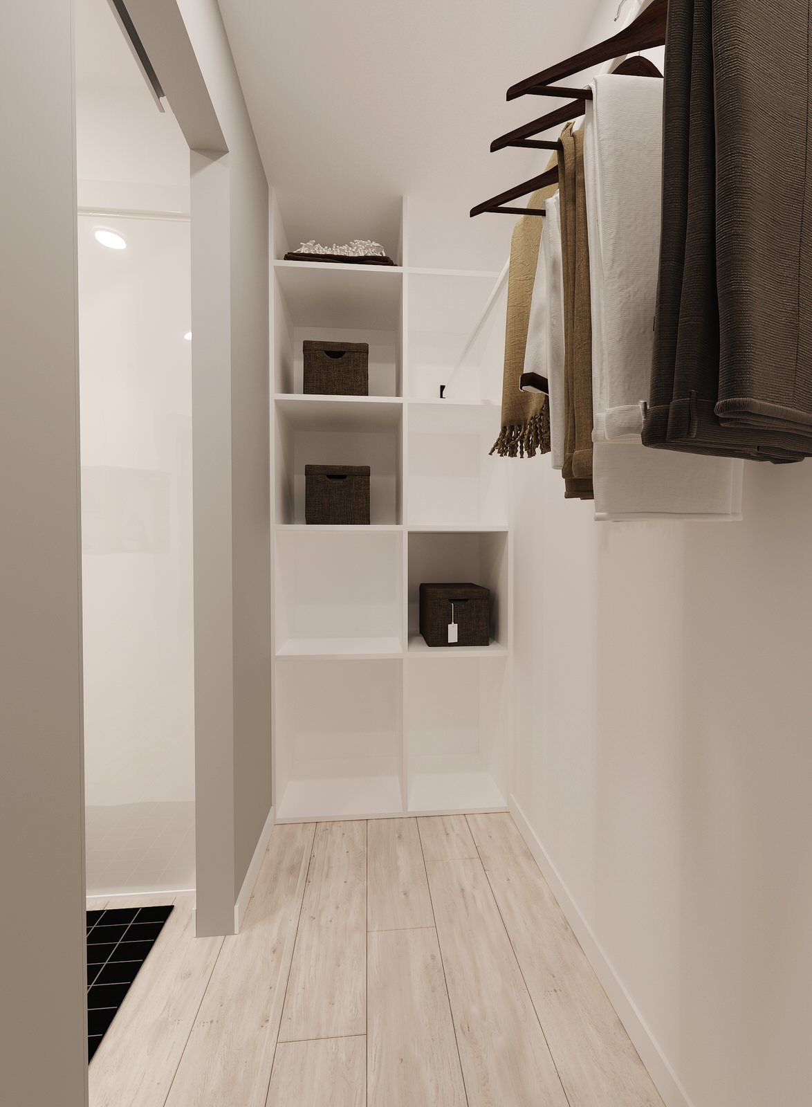 квартира для молодой пары - гардеробная