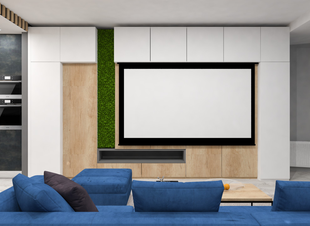 Кухня-гостиная в смешанном стиле