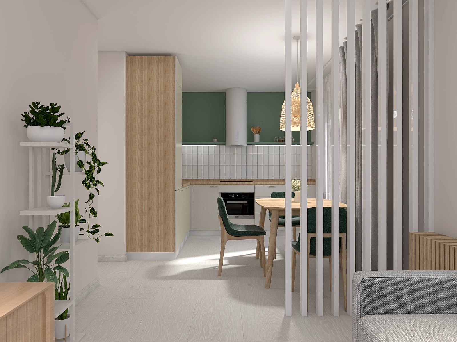 Кухня-гостиная в ЖК "Юнтолово"