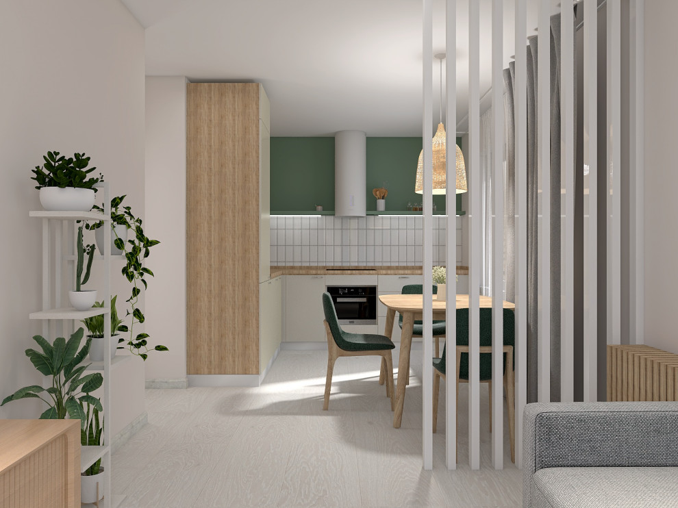 Кухня-гостиная в ЖК "Юнтолово"