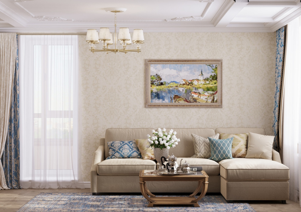 Новицкая, проект 2х комнатной квартиры в классическом стиле