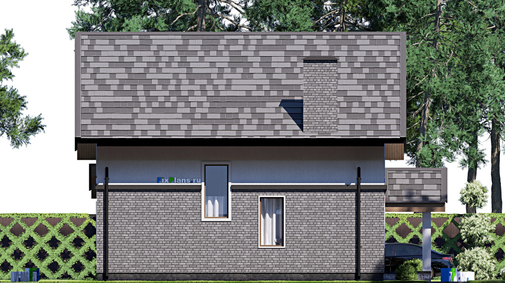 Проект дома с мансардой 12х13 м S176м2 F-17729