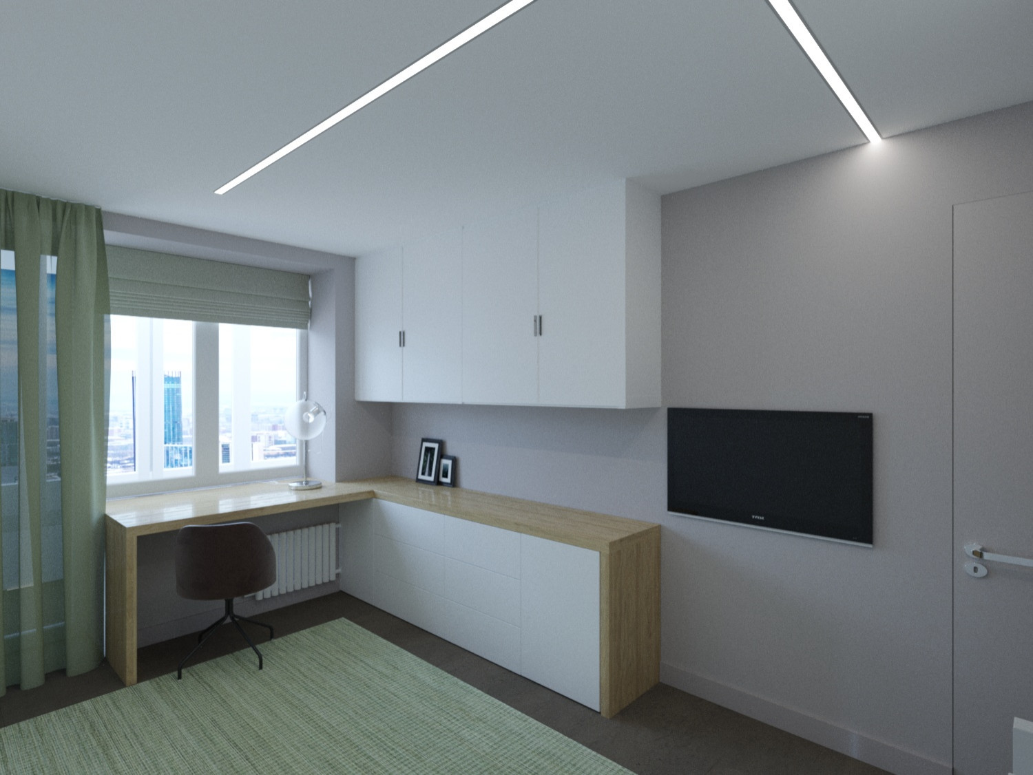 Четырехкомнатная квартира в современном стиле для творческой семьи.