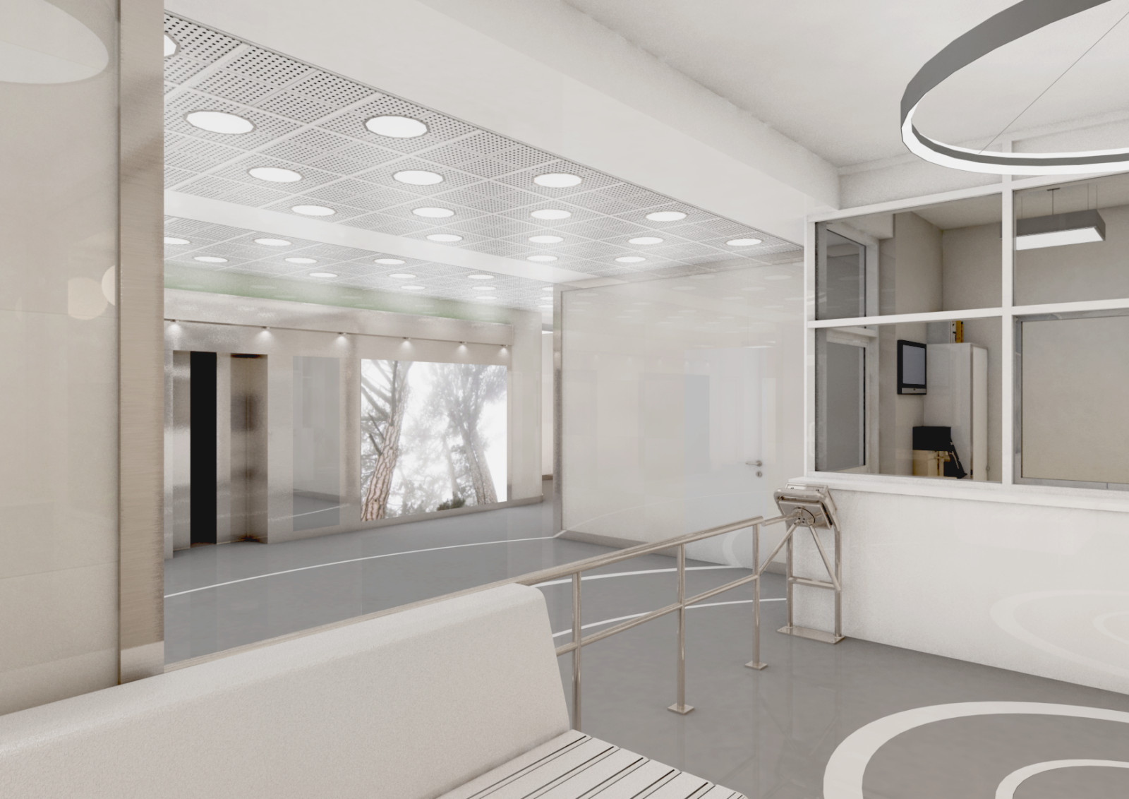 Интерьеры входных групп корпуса ПЭТ-Институт мозга человека им. Н.П. Бехтеревой