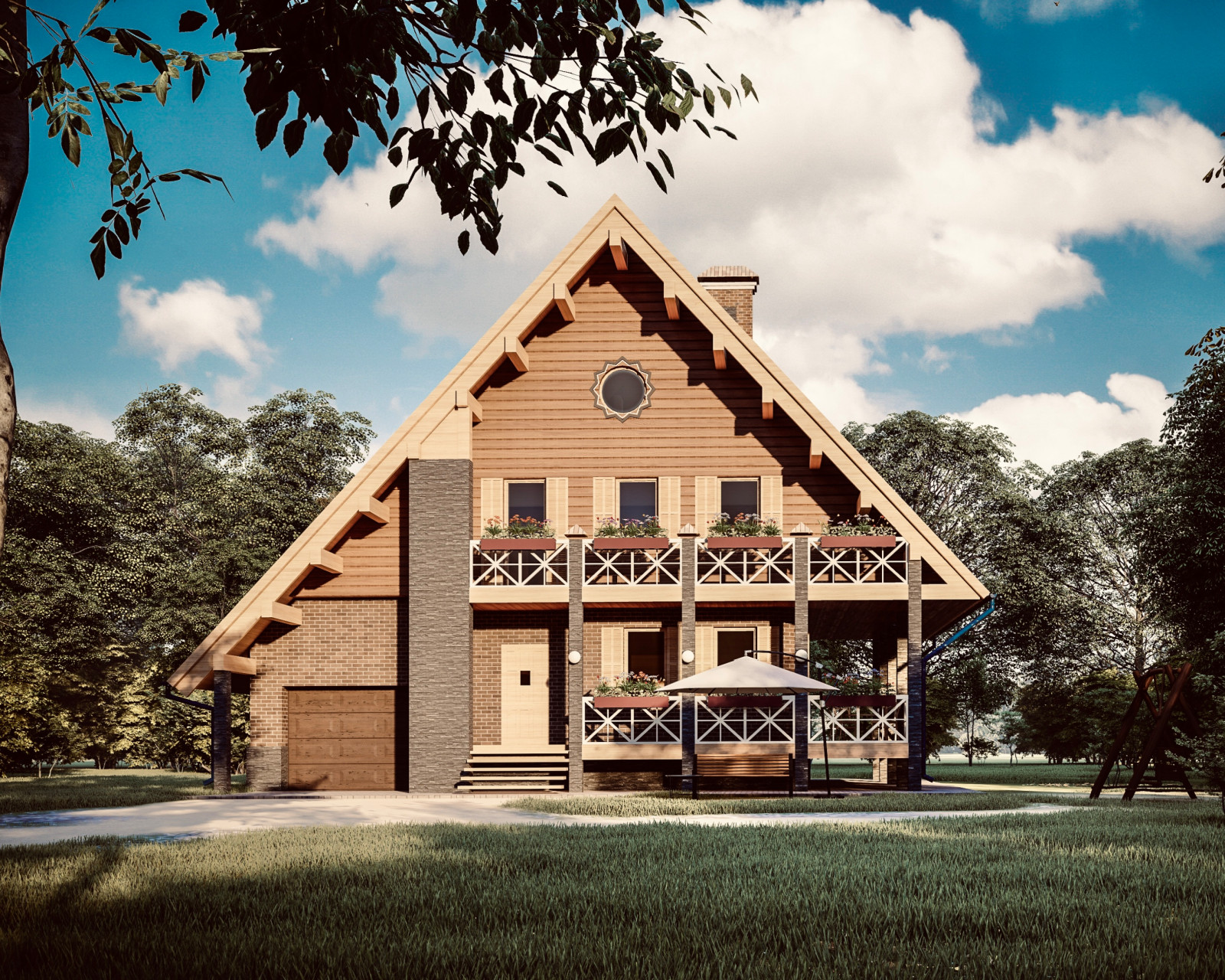 Обложка проекта: Загородный дом из бруса