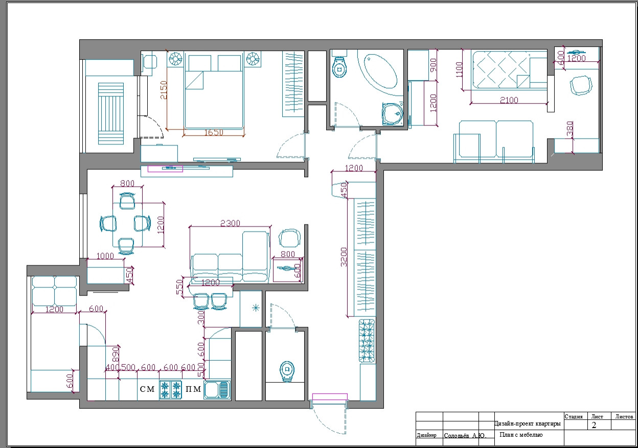 Дизайн квартиры 86 кв м