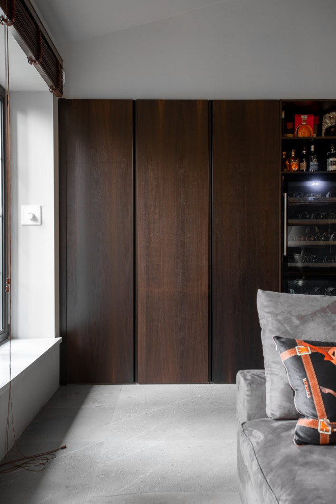 Современная гостиная в загородном доме