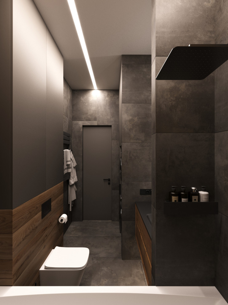 Дизайн интерьера квартиры 77 м2 с 2-мя санузлами и гардеробной