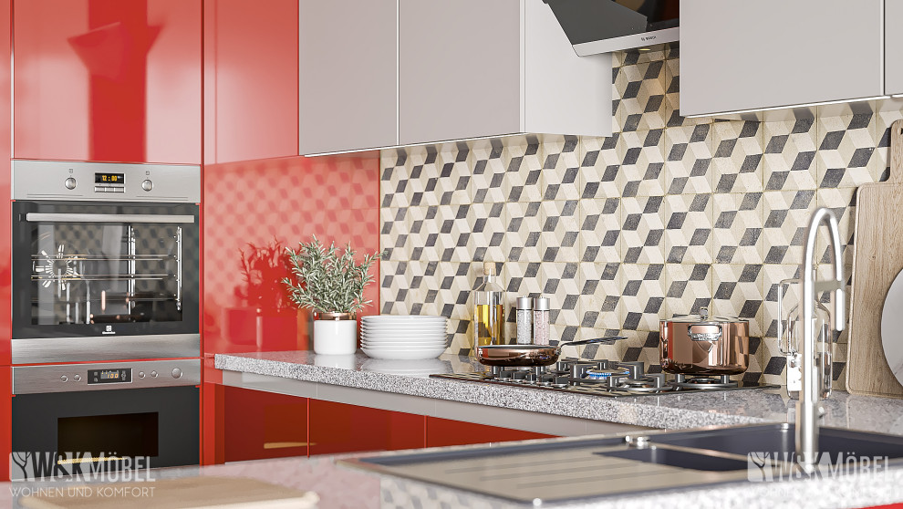 Кухня глянцевый пластик