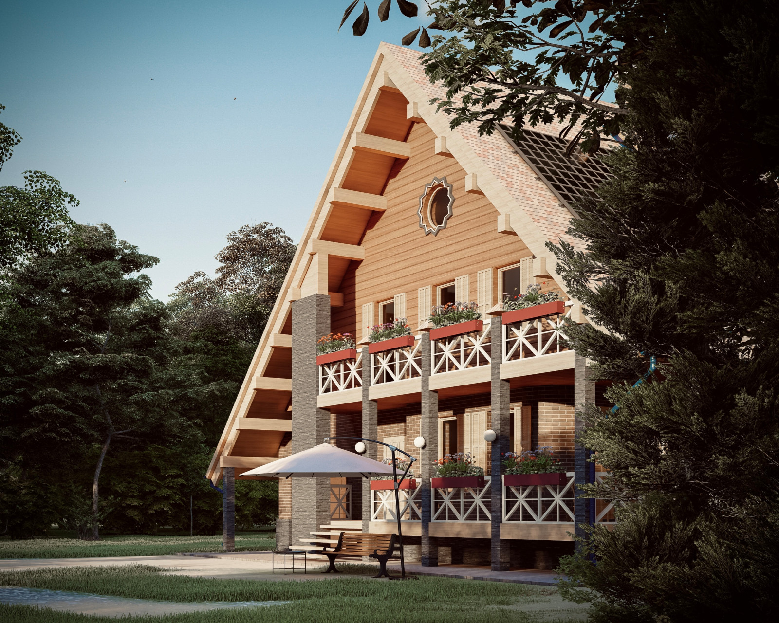 Загородный дом из бруса