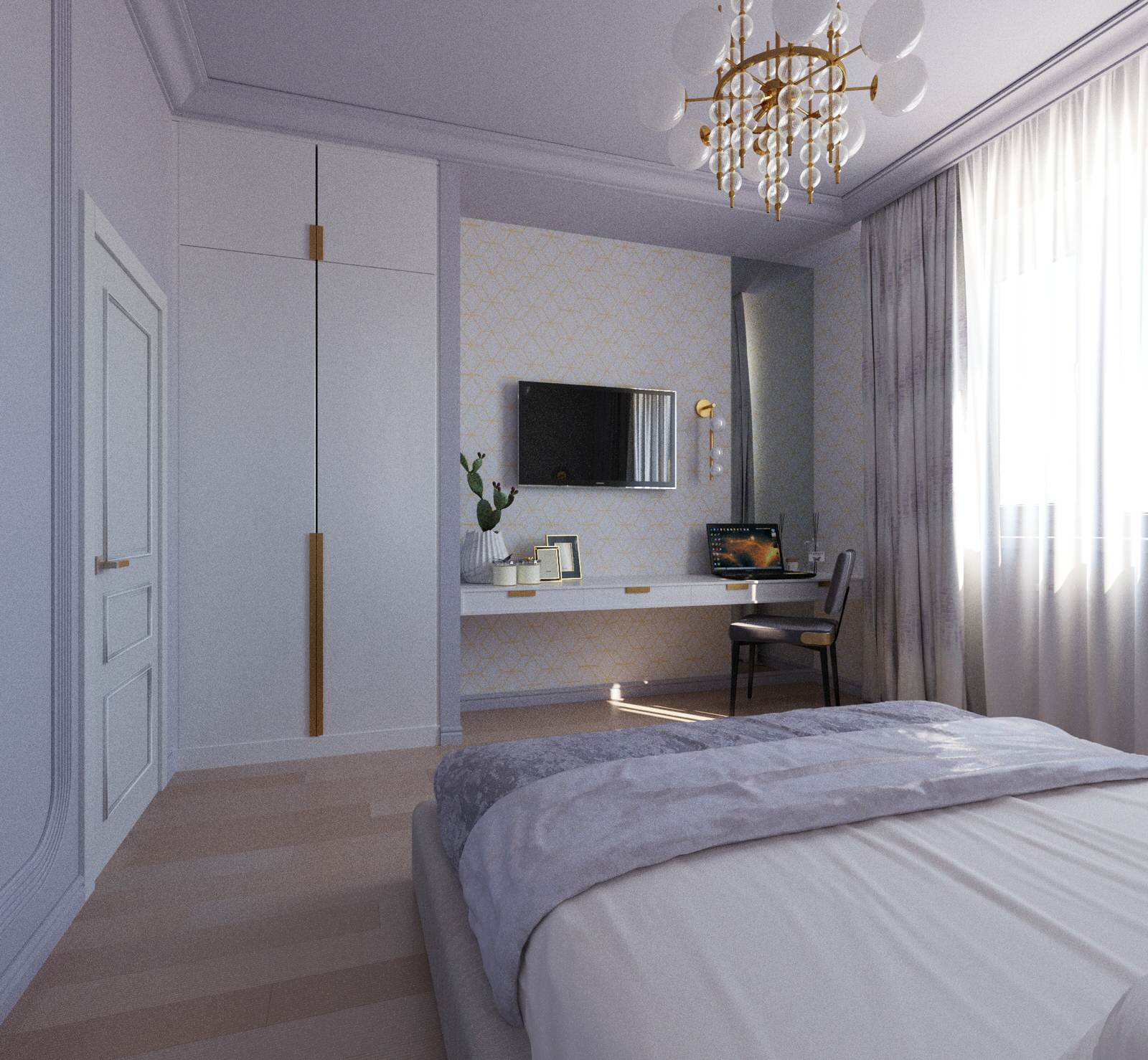 Обложка проекта: Спальня в лавандовом цвете