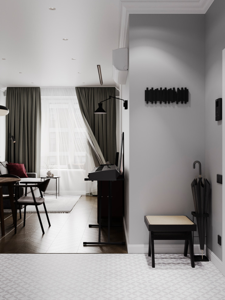 Современный mid-century в ЖК Западный Порт