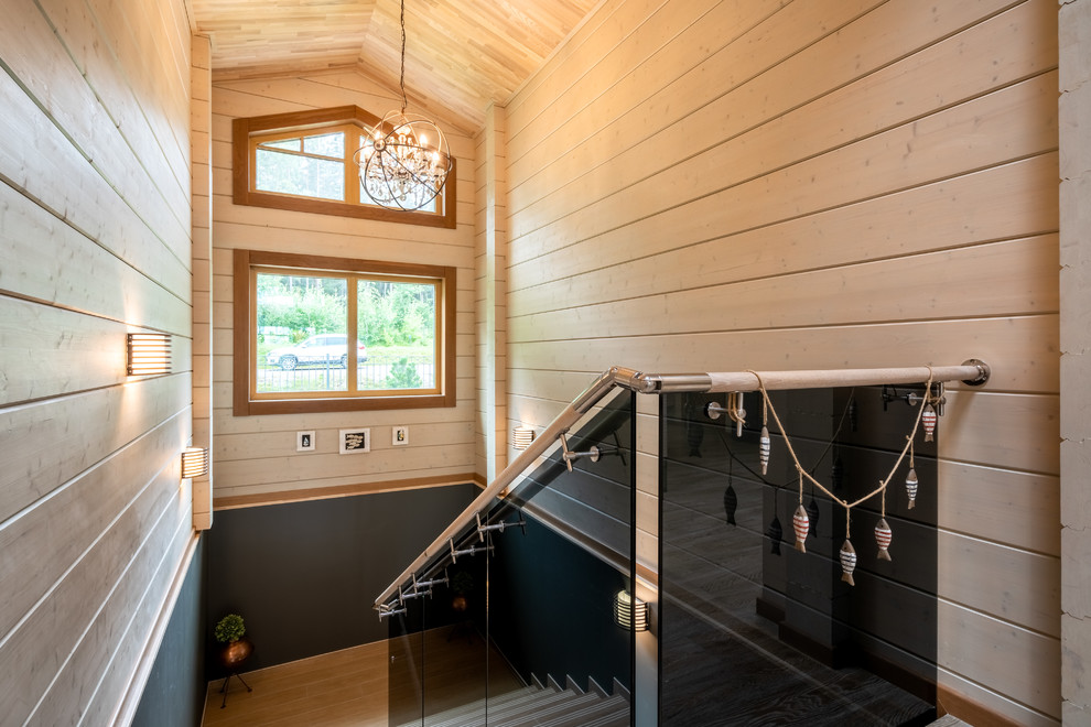 Деревянный дом с современном стиле