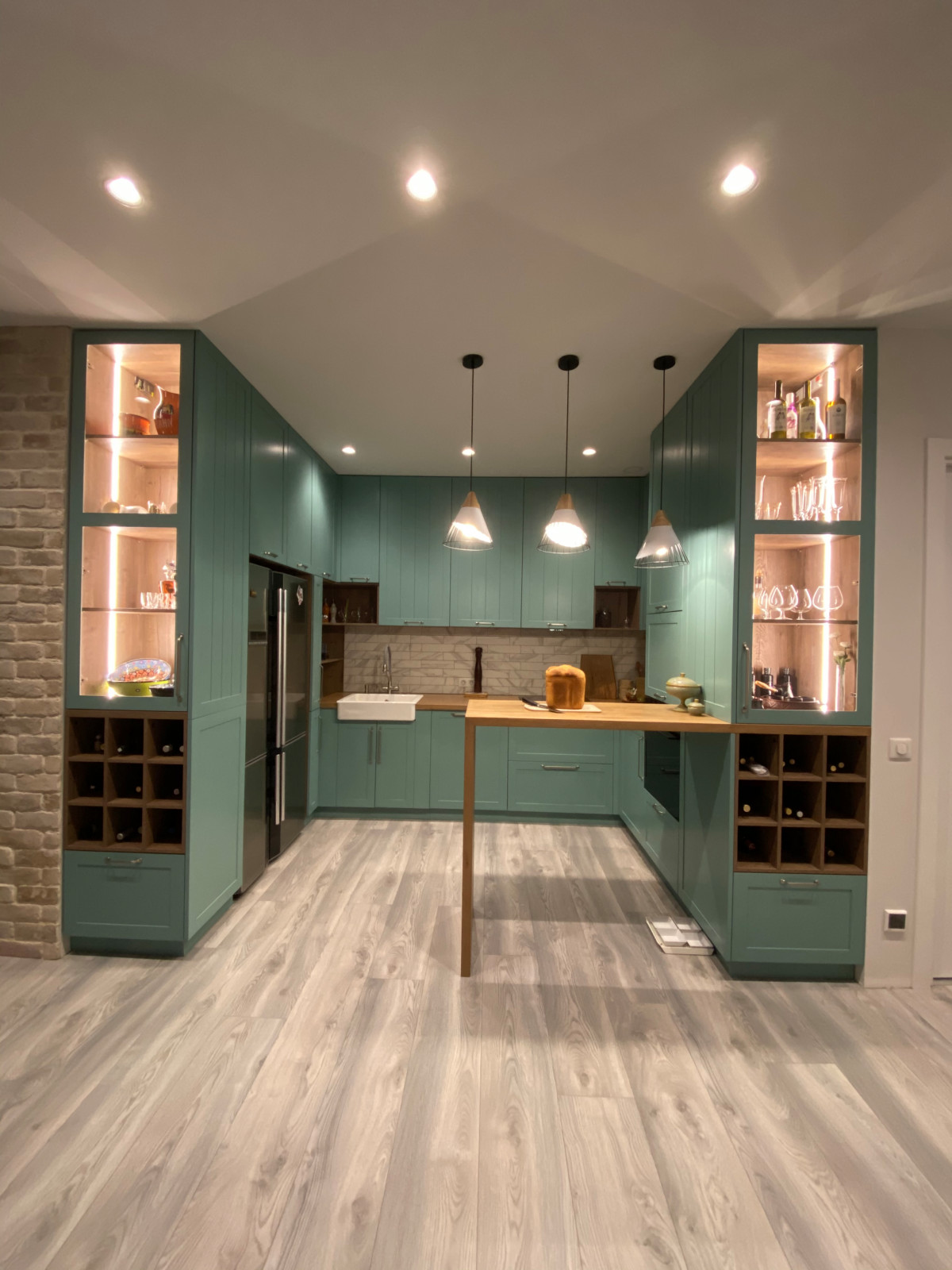 П-образная Кухня в стиле «Прованс»