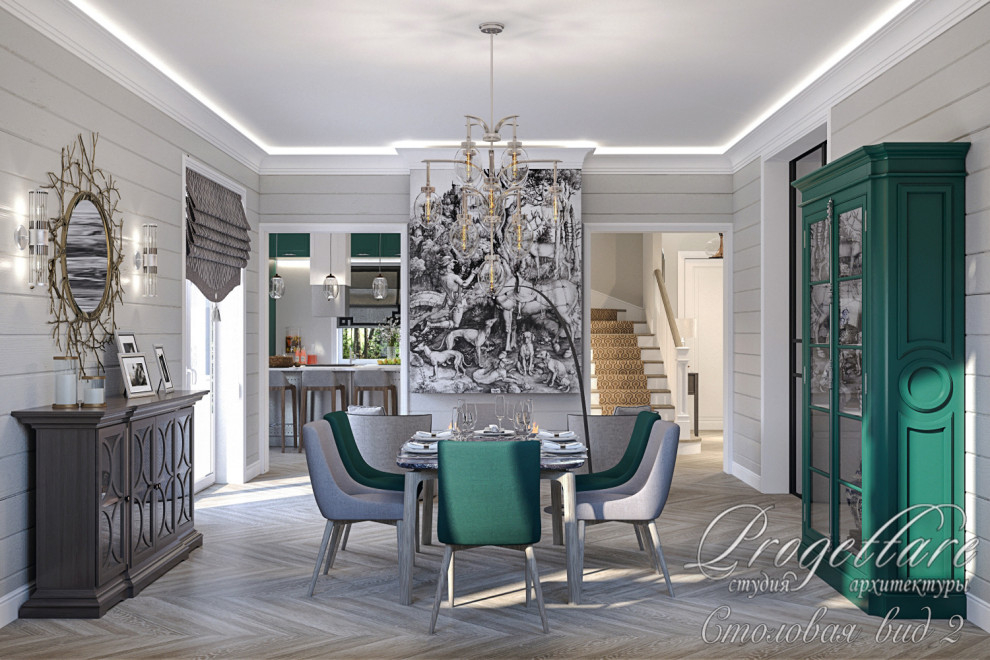 Дизайн интерьера загородного  дома в Рощино