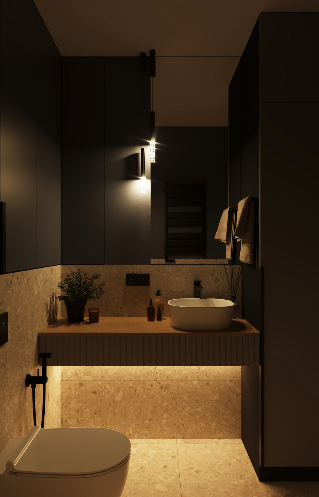 Гостевой санузел (Трехкомнатная квартира, Пенза)