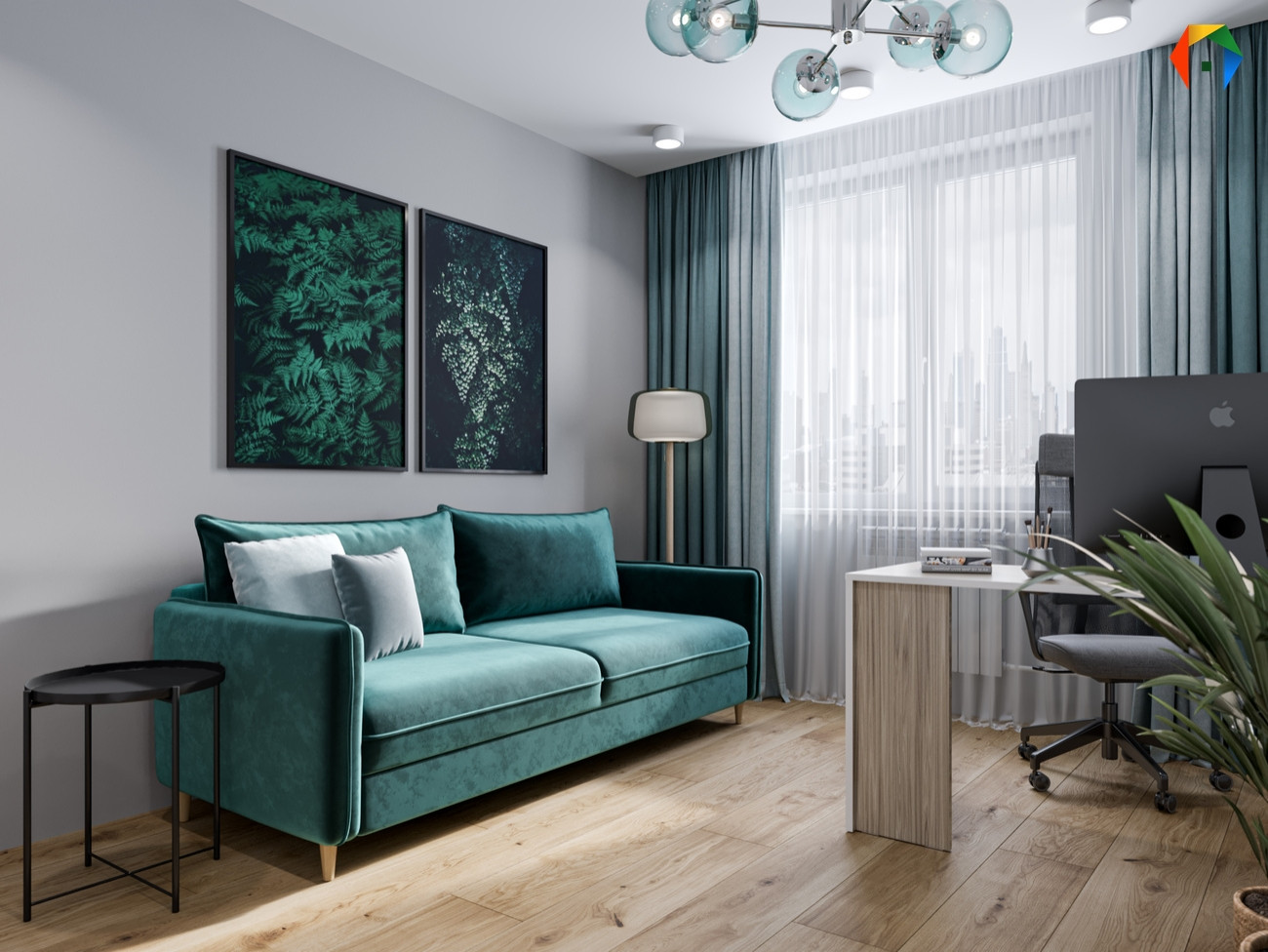 Золотой треугольник. Дизайн проект с преобладающим скандинавским стилем