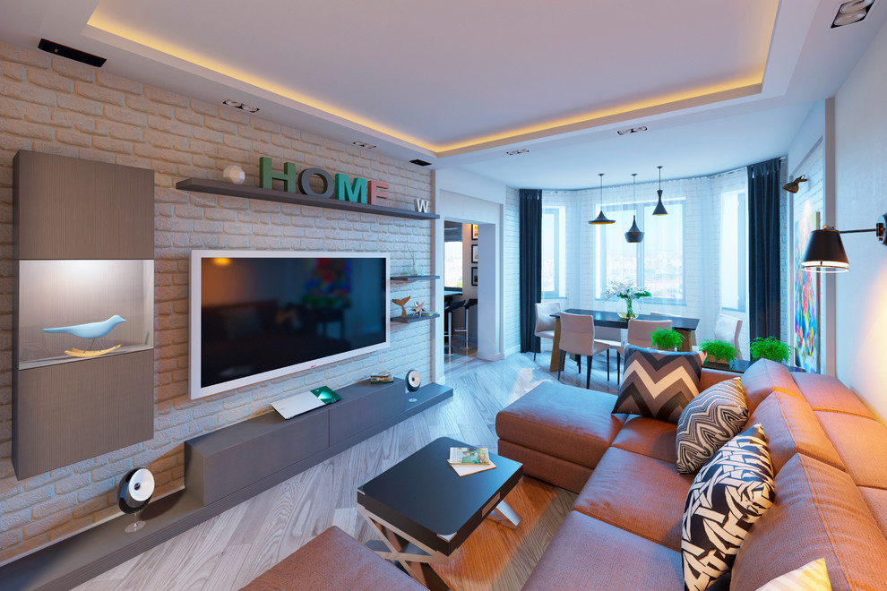 Строгий интерьер в холодных оттенках