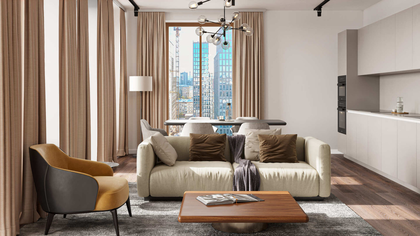 Квартира в жилом комплексе на Мосфильмовской