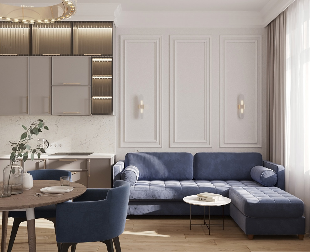 Проект однокомнатной квартиры в ЖК «Серебряный фонтан» г. Москва