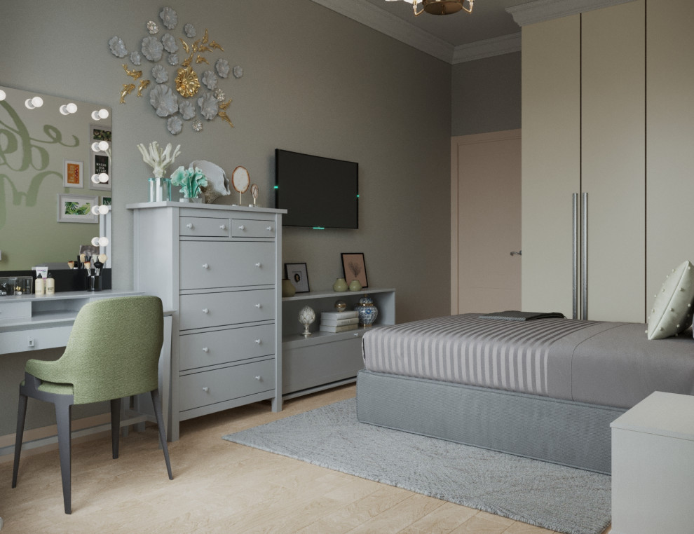 4-к квартира в Москве в пастельных тонах современной классики