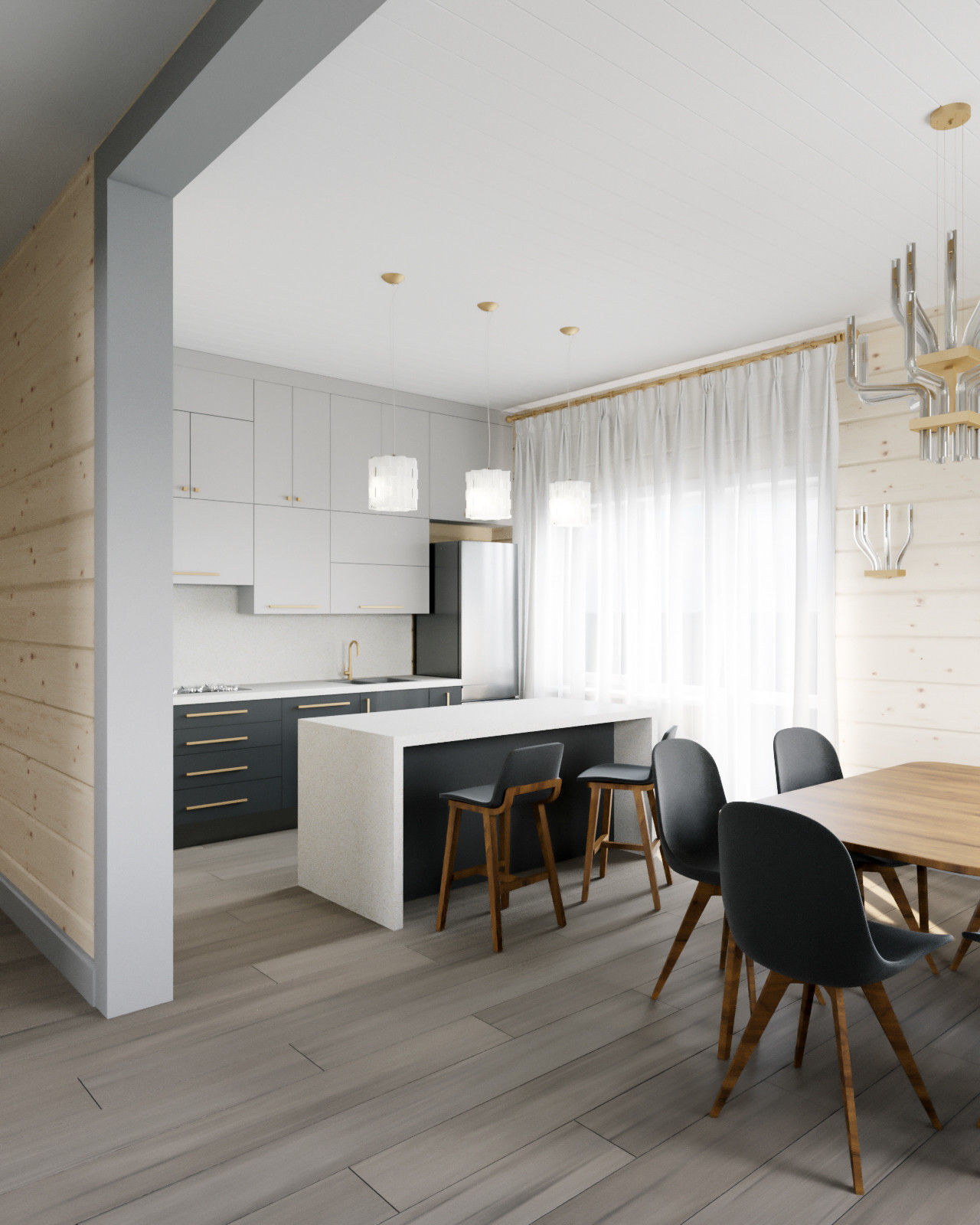 Проект интерьеров дома под Петербургом