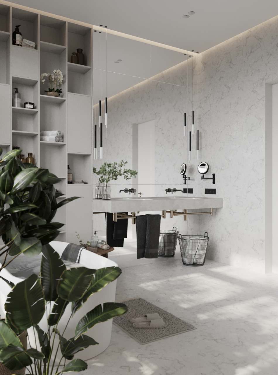 Санузел в таунхаусе в поселке Новорижский, 277 м2