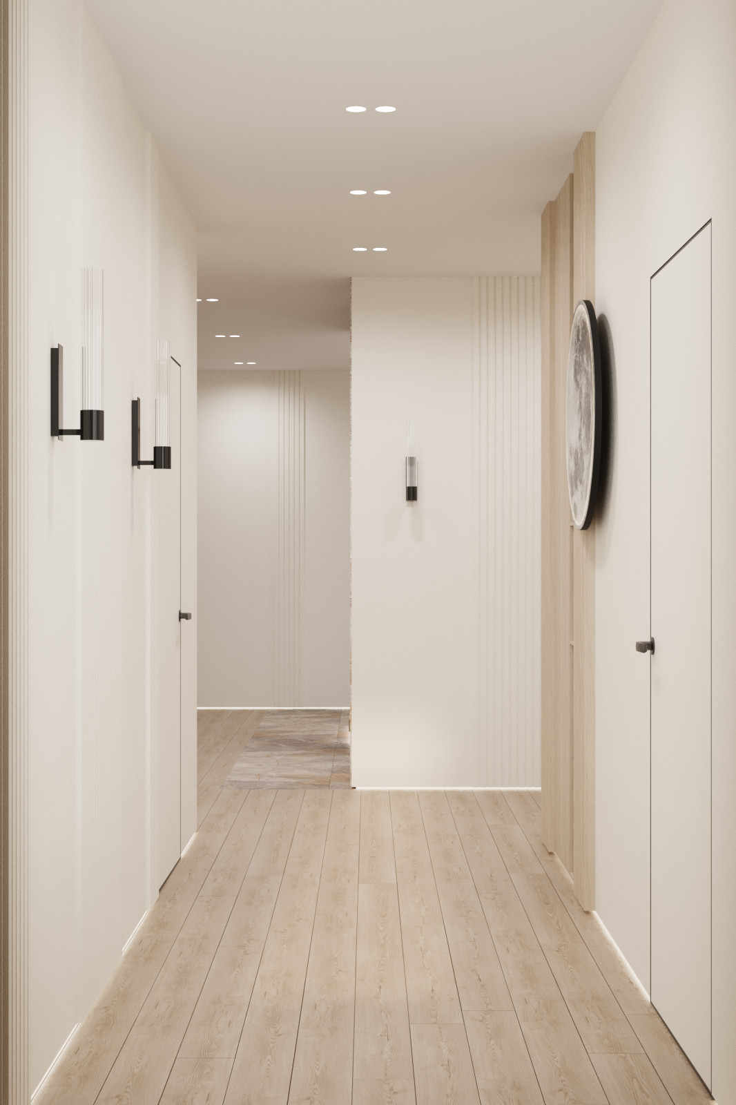 3 этаж частного жилого дома. Холл. Лестница