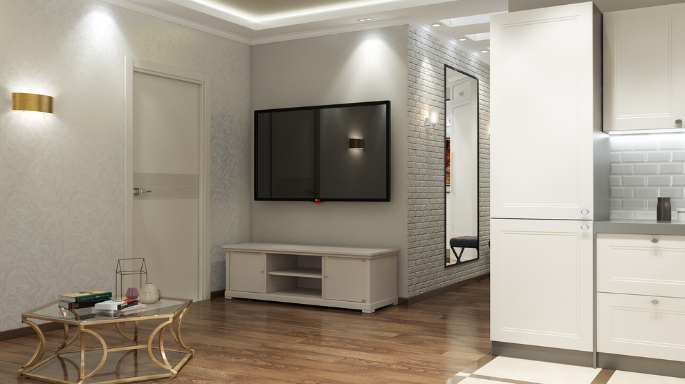 Объединение кухни и комнаты