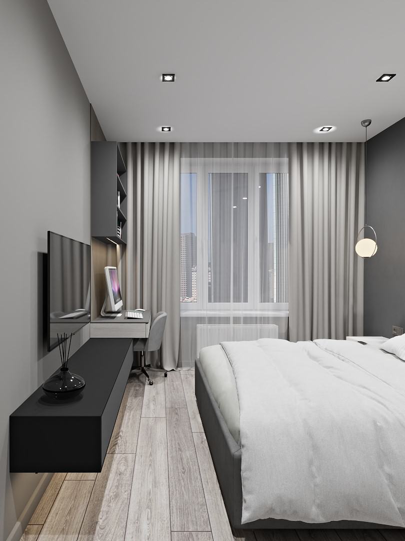 Спальня с рабочим местом