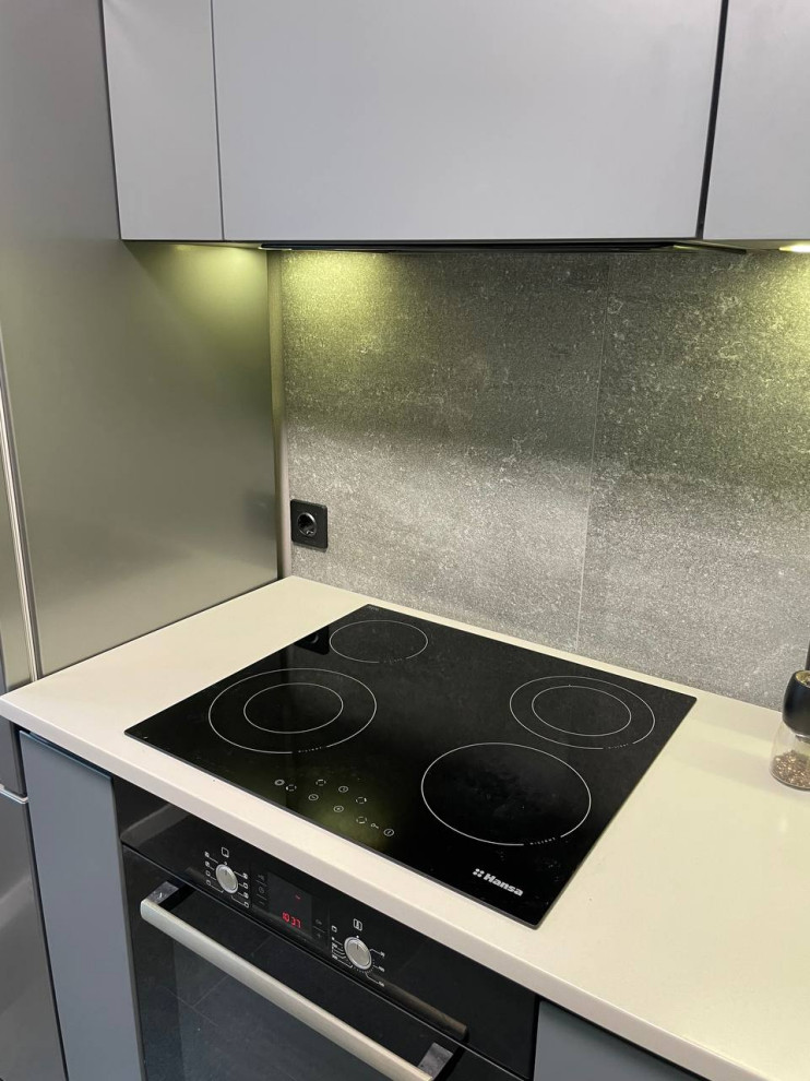 Реализация кухни по дизайн-проекту в однокомнатной квартире, 2022