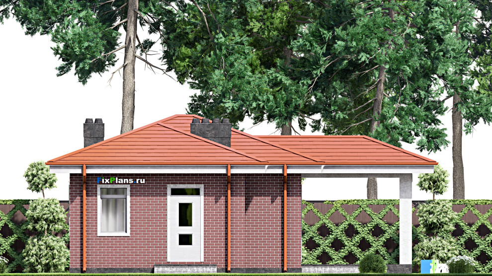 Проект одноэтажного дома 11х10м S44м2 F-15092