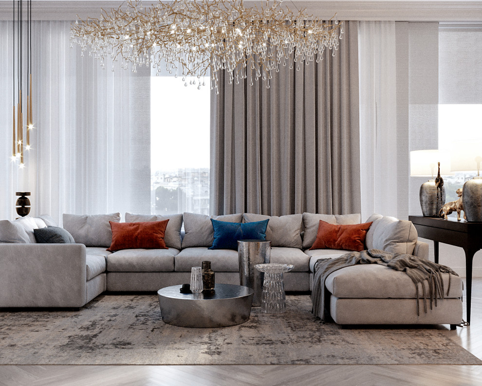 Кухня гостиная в пентхаусе