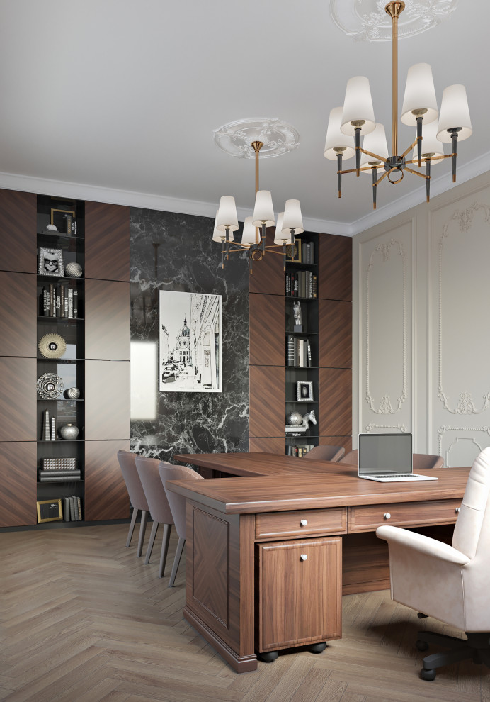 Дизайн офиса, в котором задействованы различные стили