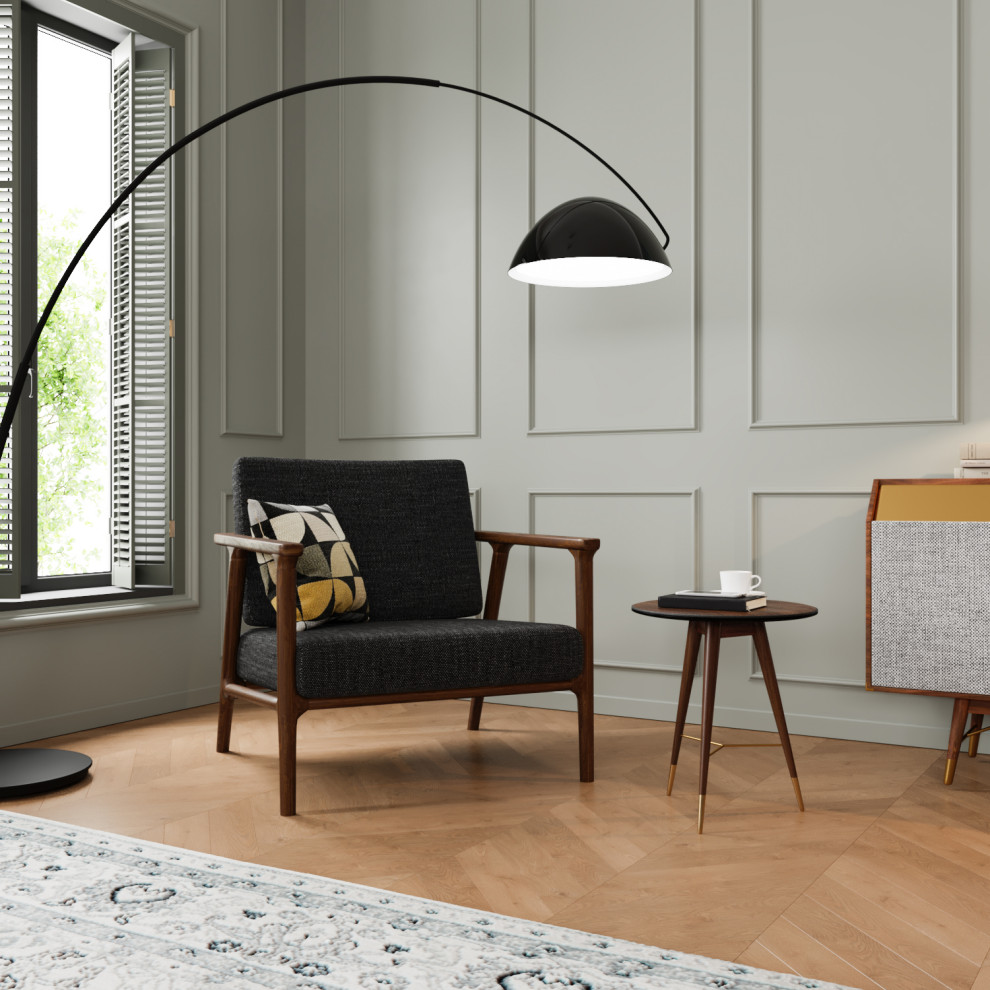 Уютная кухня-гостиная с дизайнерской мебелью