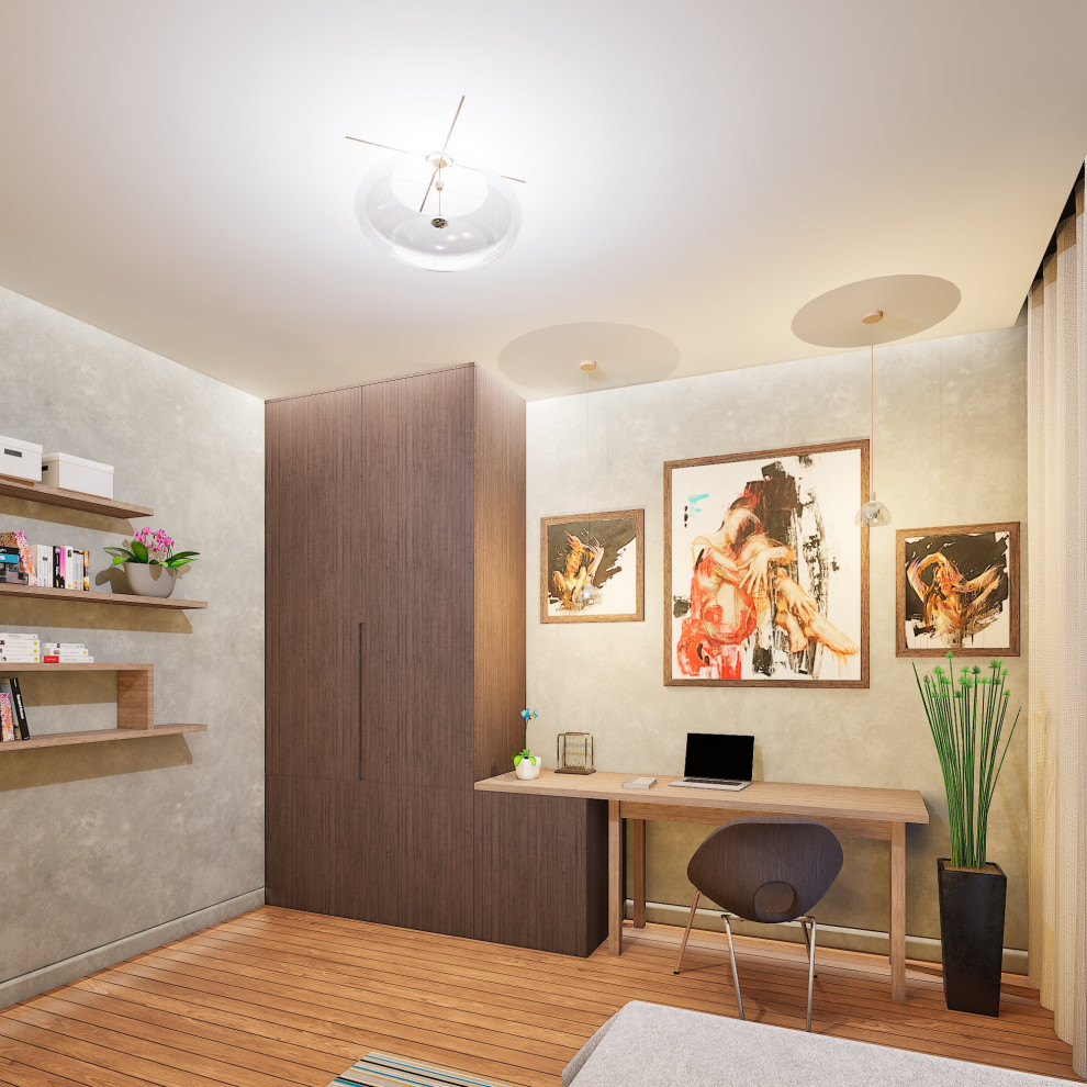 Обложка проекта: Спальня в частном доме с панорамными окнами