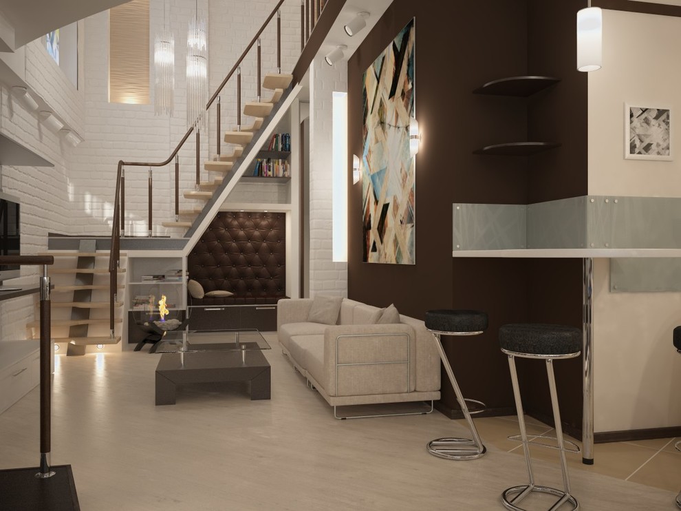 Обложка проекта: СТУДИЯ В МОСКВЕ - ДВА УРОВНЯ НА ПОКРЫШКИНА