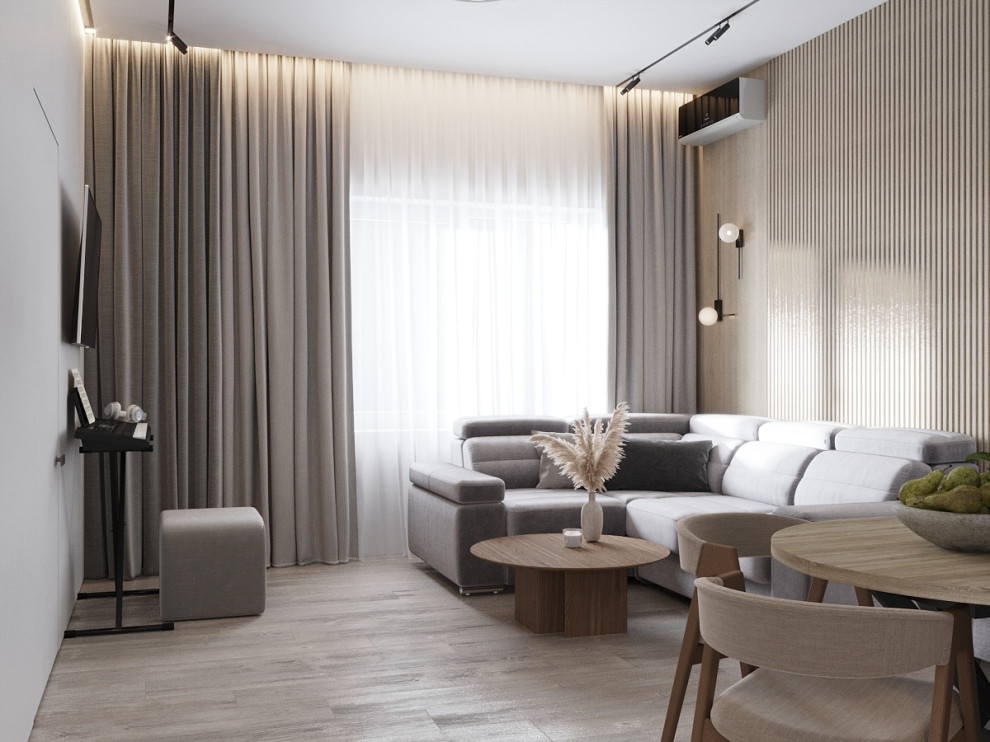 Трёхкомнатная квартира в монохромных тонах