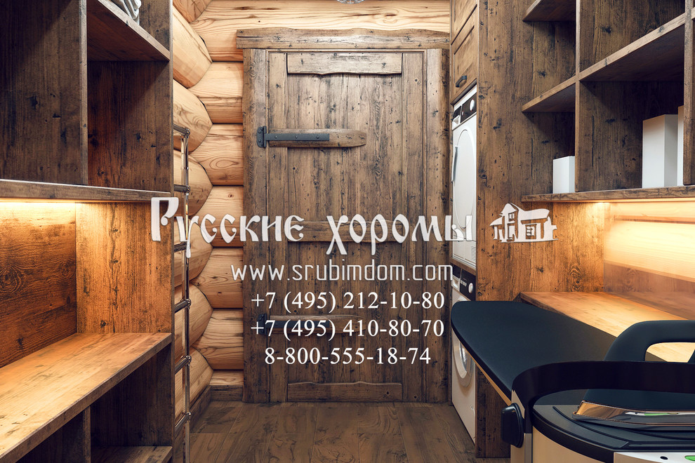 Дизайн загородного дома - комната для стирки и глажки белья