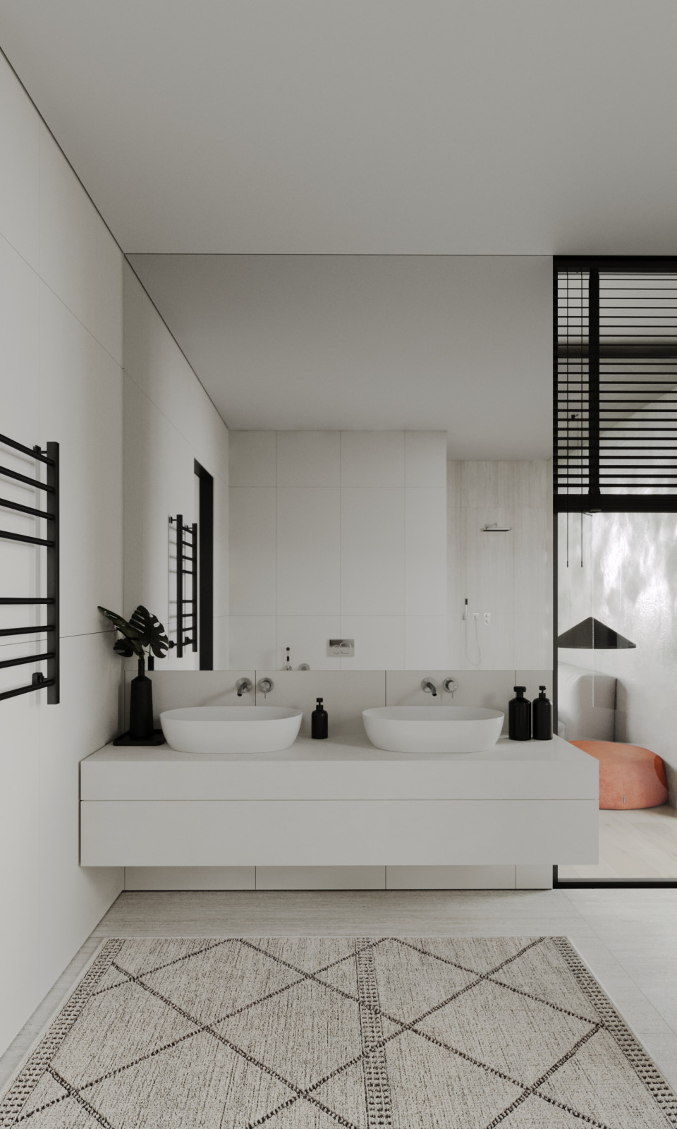 Санузел в проекте загородного дома The CUBE