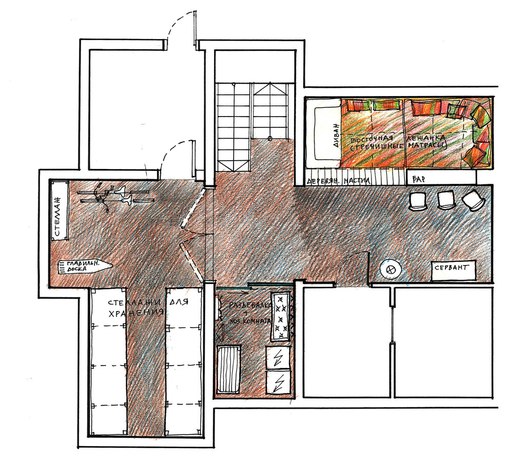 Интерьер загородного дома в Мичуринском