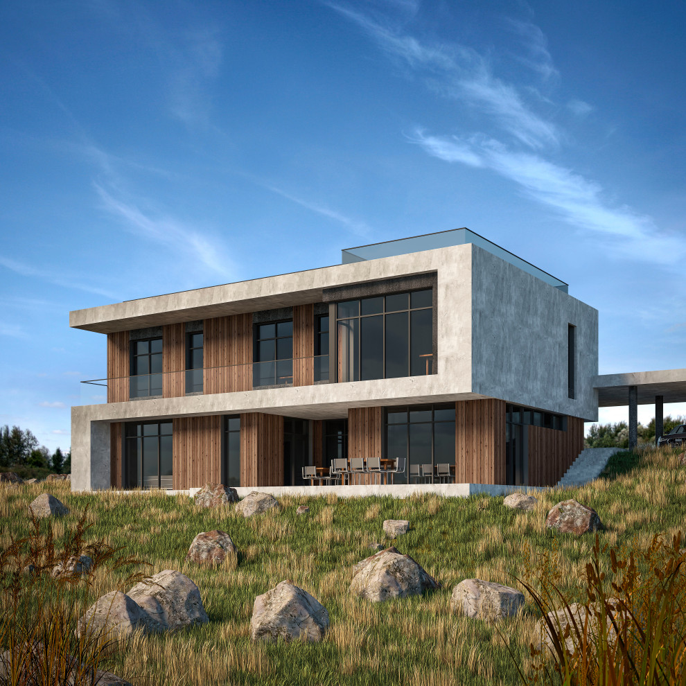 Обложка проекта: Коттедж на рельефе в Лиголамби